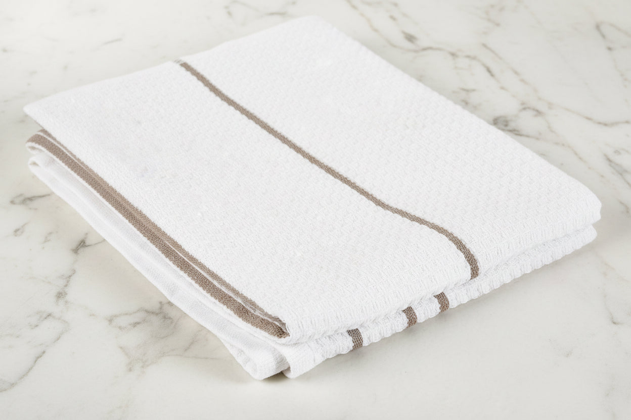 Bee beige stripe kitchen towel