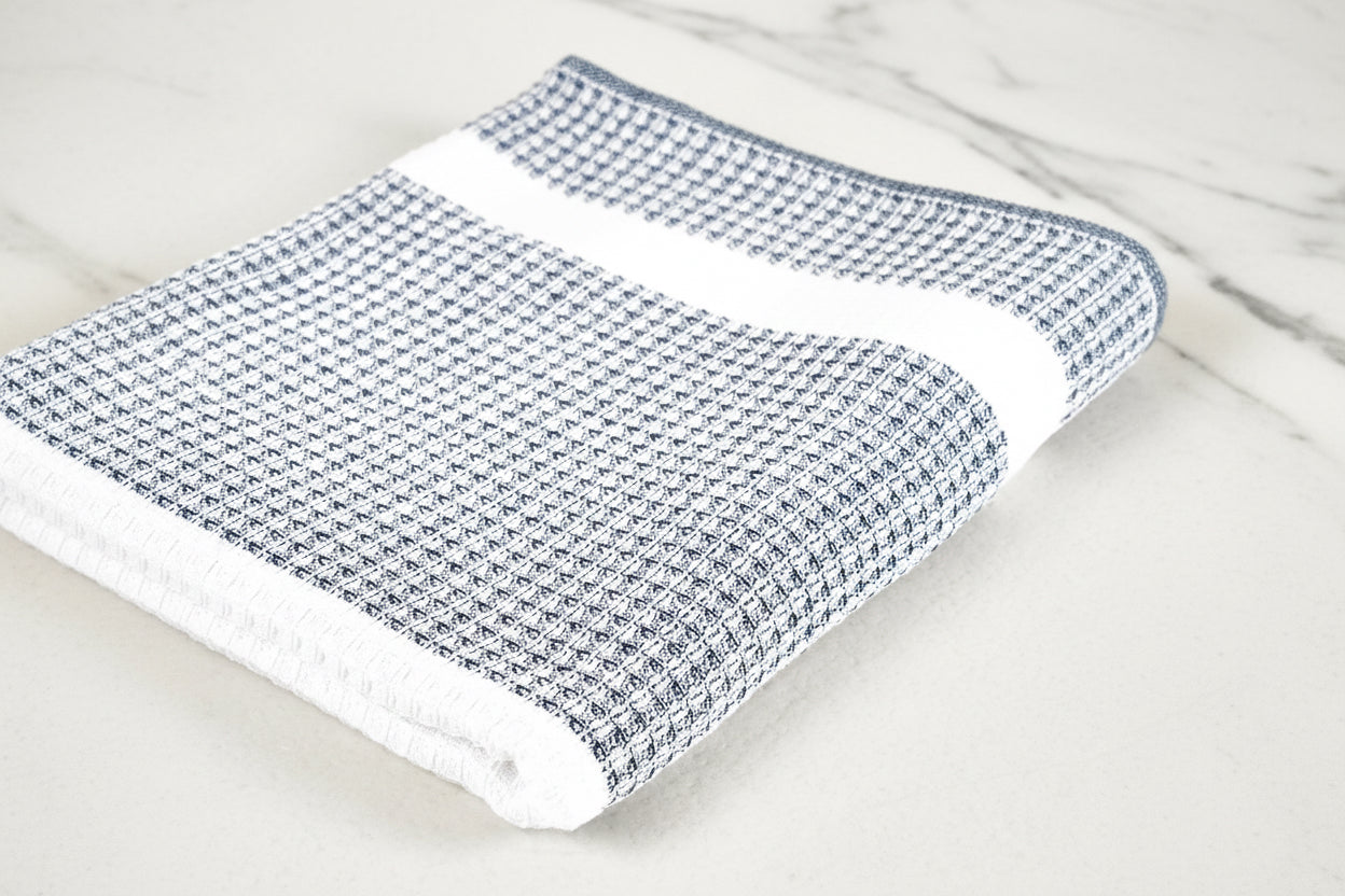 Bee blue kitchen towel