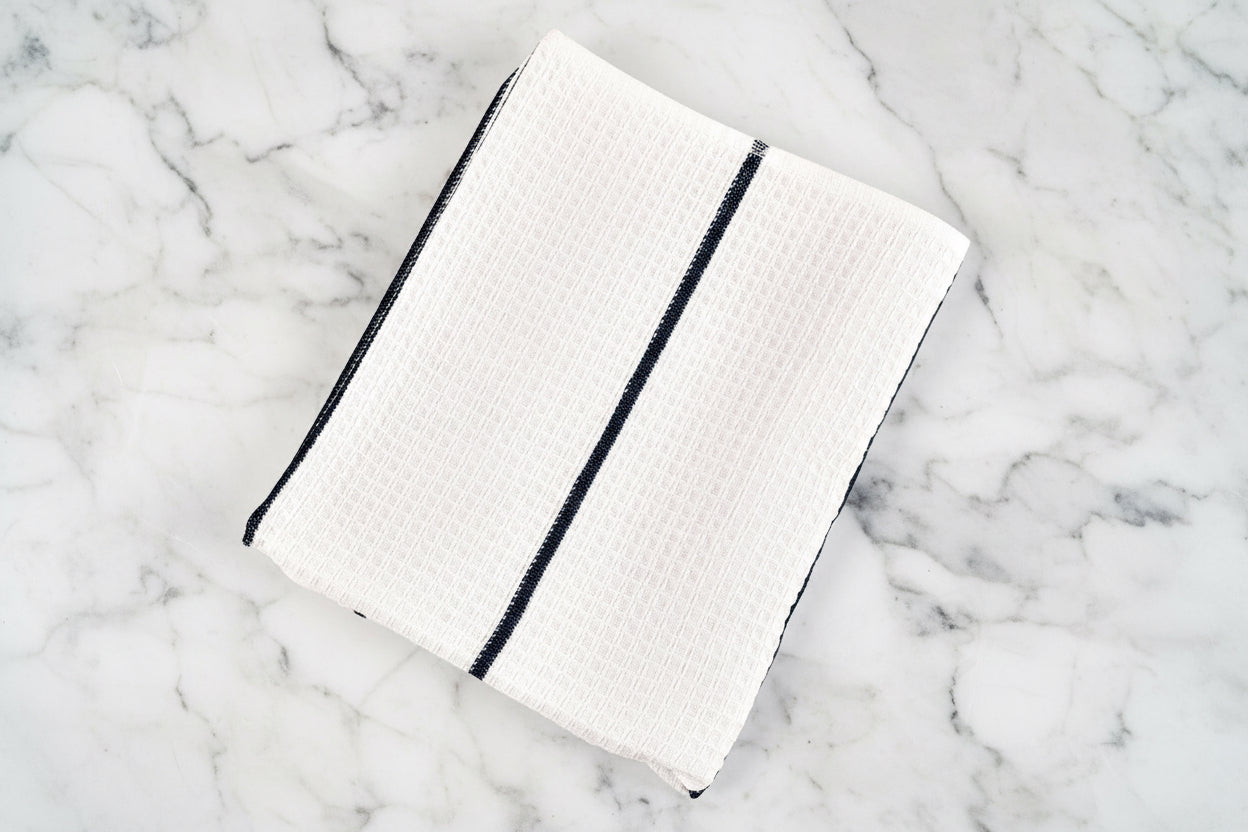 Bee blue stripe kitchen towel
